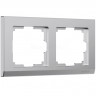 Рамка на 2 поста Werkel Stark (серебряный матовый) W0021865