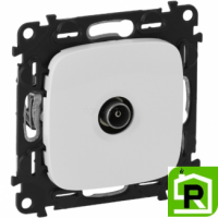 Розетка TV Legrand Valena Allure звезда 753051+754765 Белая