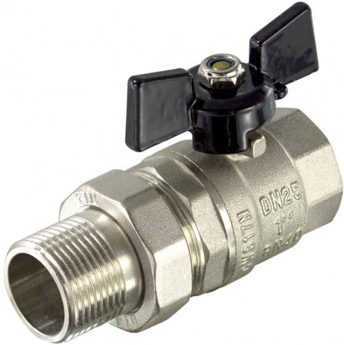 Кран шаровой с американкой 3/4", бабочка TIM DE1232X