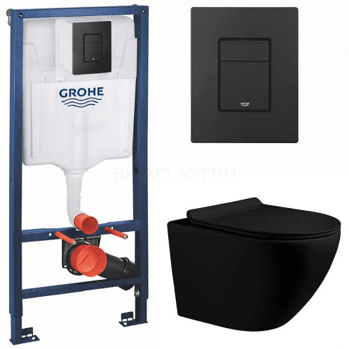 Инсталляция Grohe 38811KF0 + унитаз Ganzer GZ19321-C безободковый с сиденьем