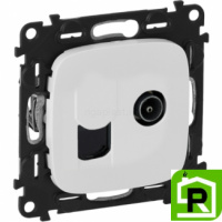 Розетка TV+RJ45 Legrand Valena Allure 753055+754835 Белая