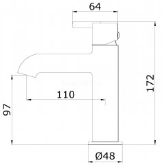 Смеситель для раковины GANZER GZ03111-Q, графит