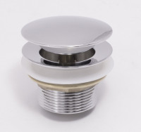 Донный клапан для ванны 1*1/2 Ganzer F-03 хром