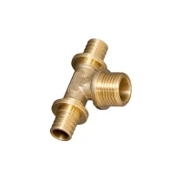 Тройник аксиальный наружный 16*3/4"M*16 латунный Ver-pro VRP16416TM