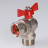 Кран шаровой VALTEC угловой 1/2" × 1/2" ВР/НР, с накидной гайкой, короткий (VT.267.NS.0404)