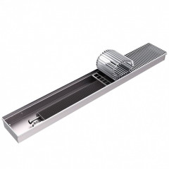 Конвектор внутрипольный RCN 120.260.4300, решётка роликовая, анодированный алюминий ROMMER