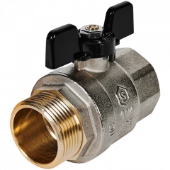 Кран шаровой полнопроходной STOUT 1 1/4", ВР/НР, ручка «бабочка», SVB-0004-200032