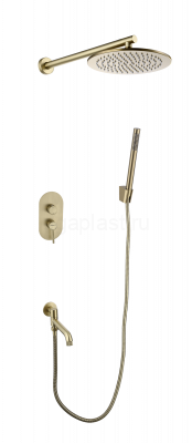 Душевая система HansenPRO HL36098-D, скрытый монтаж, матовое золото