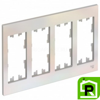 Рамка 4-ая (четверная), Жемчуг, серия Atlas Design, Schneider Electric
