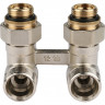 Узел нижнего подключения радиатора 1/2" НР x 3/4" НР, угловой REHAU