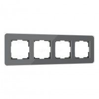 Рамка на 4 поста Werkel Elite (графит, стекло) W0042440