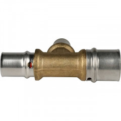 Тройник переходной 26х16х20 для металлопластиковых труб, прессовой STOUT SFP-0005-261620