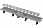 Душевой лоток AlcaPlast APZ9-Simple 550 с решеткой и опорами, серый, хром, выпуск боковой