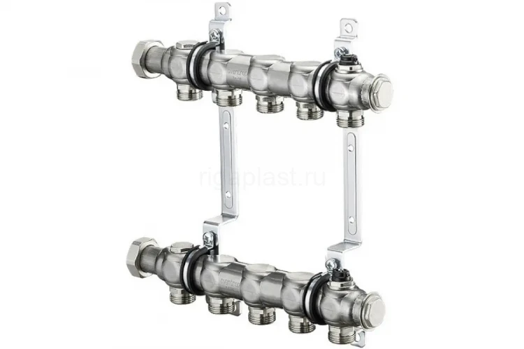 Коллектор из нержавеющей стали Multidis SH 1" на 5 контуров 3/4" ЕК Oventrop