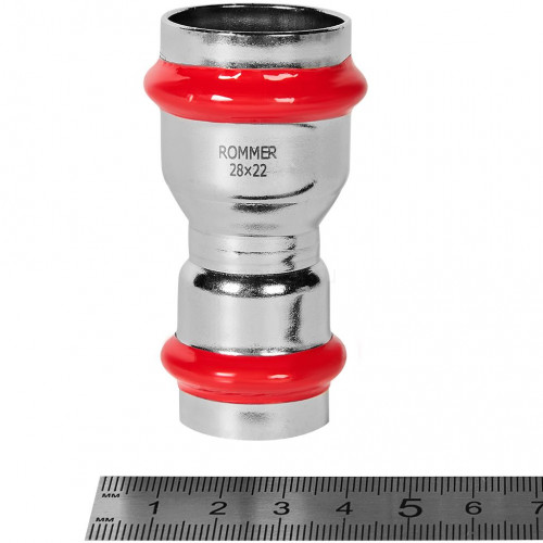 Муфта переходная ROMMER ВПр 28 x 22 мм из нержавеющей стали, RSS-1018-002822