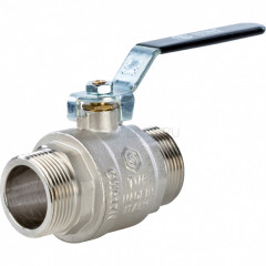 Кран шаровой полнопроходной STOUT 1 1/4", НР/НР, ручка «рычаг», SVB-0005-000032