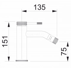 Смеситель для биде HansenPRO HL50098-D, матовое золото