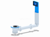 Перелив для мойки 1 1/2" с прямоугольным вертикальным корпусом АНИ