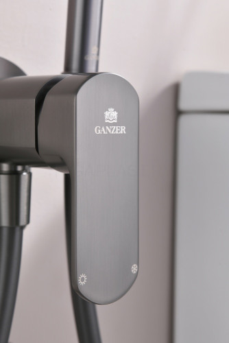 Смеситель для биде скрытого монтажа Ganzer GZ06157-Q графит