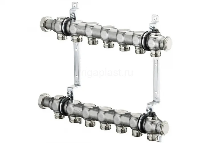 Коллектор из нержавеющей стали Multidis SH 1" на 7 контуров 3/4" ЕК Oventrop