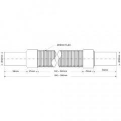 Труба гофрированная 310-500 мм, вход/выход 32 мм McAlpine