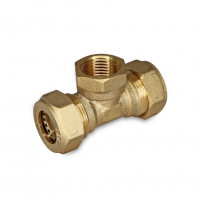 Тройник для гофрированной трубы 15 х 1/2" ВР х 15 Millennium TNF1215