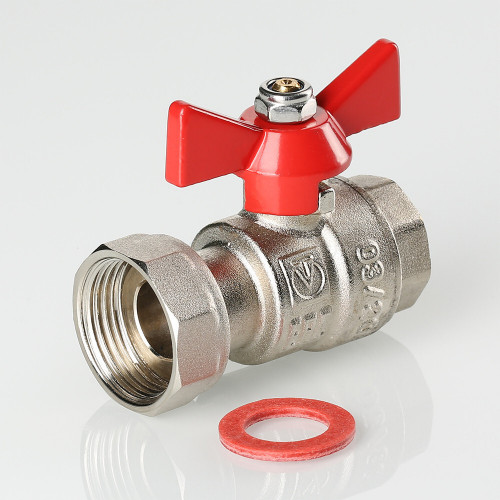 Кран шаровой VALTEC 1/2" × 3/4" ВР/ВР, с накидной гайкой (VT.241.N.0405)