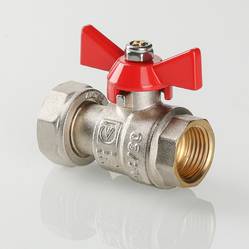 Кран шаровой VALTEC 1/2" × 3/4" ВР/ВР, с накидной гайкой (VT.241.N.0405)