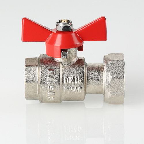 Кран шаровой VALTEC 1/2" × 3/4" ВР/ВР, с накидной гайкой (VT.241.N.0405)