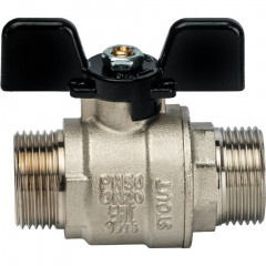Кран шаровой полнопроходной STOUT 3/4", НР/НР, ручка «бабочка», SVB-0006-000020