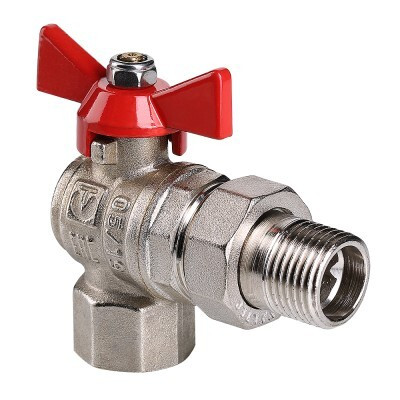 Кран шаровой VALTEC BASE угловой с полусгоном 3/4" VT.228.N.05