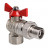 Кран шаровой VALTEC BASE угловой с полусгоном 3/4" VT.228.N.05