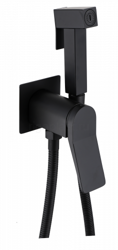 Смеситель с гигиеническим душем HansenPRO HL60099-C, скрытый монтаж, черный
