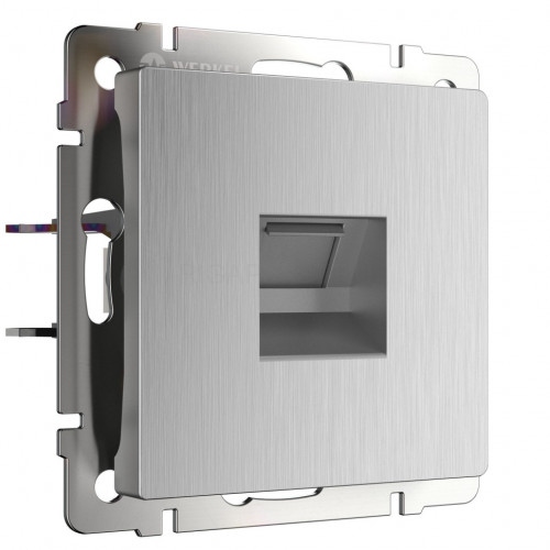 Розетка Ethernet RJ-45 Werkel (cеребряный рифленый) W1181009