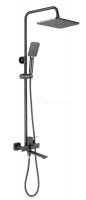 Душевая система HansenPRO HL33099-P, с тропическим душем, графит