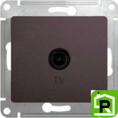 Розетка телевизионная оконечная ТV-FМ 1dB, Графит, серия Glossa, Schneider Electric