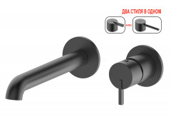 Смеситель для раковины GANZER GZ03144-Q, скрытый монтаж, графит