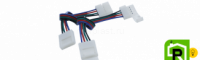 Коннектор для ленты RGB  двуxсторонний (ширина 10 мм,длина провода 15 см )