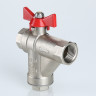 Кран шаровой VALTEC 1/2" ВР/ВР, с фильтром, бабочка (VT.294.N.04)