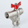 Кран шаровой VALTEC 1/2" ВР/ВР, с фильтром, бабочка (VT.294.N.04)