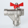 Кран шаровой VALTEC 1/2" ВР/ВР, с фильтром, бабочка (VT.294.N.04)
