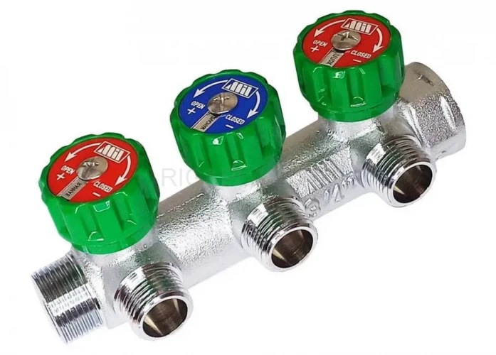 Коллектор регулирующий Millennium MKRP33412 3/4″ НР-ВР, 3 отвода 1/2″