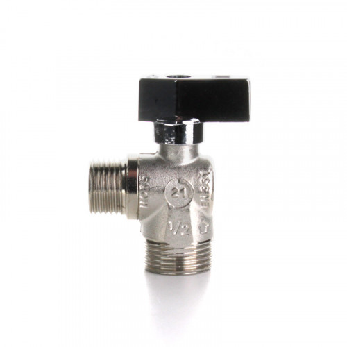 Кран шаровой ELSEN угловой 3/4"×1/2" НН, ручка бабочка, EV90.3412