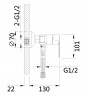 Смеситель для душа HANSEN H20018-C, черный