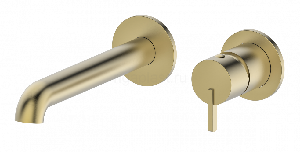 Смеситель для раковины GANZER GZ03144-S, скрытый монтаж, матовое золото