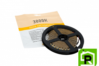 Лента светодиодная стандарт 2835, 120 LED/м, 12 Вт/м, 12В , IP20, Цвет: Теплый белый
