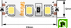 Лента светодиодная стандарт 2835, 120 LED/м, 12 Вт/м, 12В , IP20, Цвет: Теплый белый