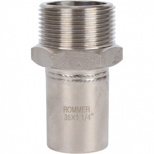 Вставка переходная НПр-НР 35х1 1/4" из стали нержавеющей, прессовой ROMMER
