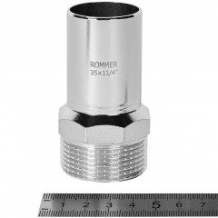 Вставка переходная ROMMER НПр-НР 35 мм x 1 1/4" из нержавеющей стали, RSS-1024-035114