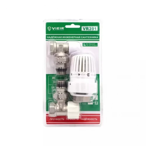 Комплект терморегулирующий угловой 1/2″ Vieir VR391
